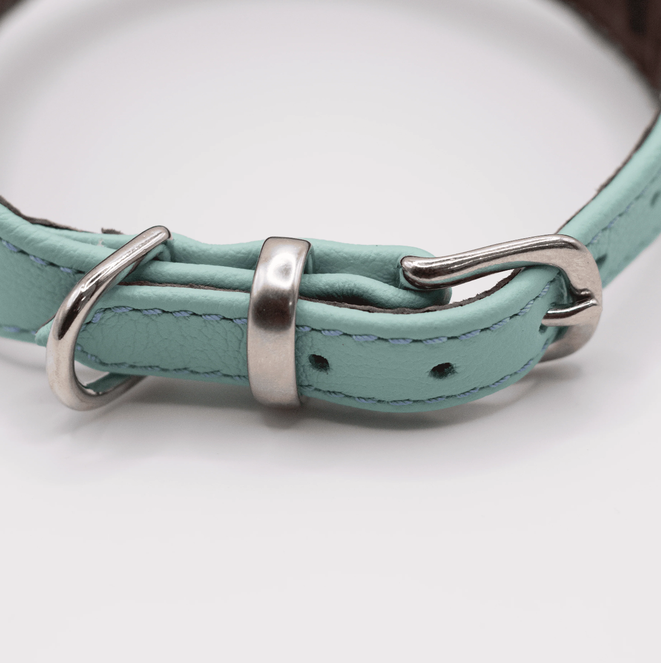 handmade soft leather dog collar