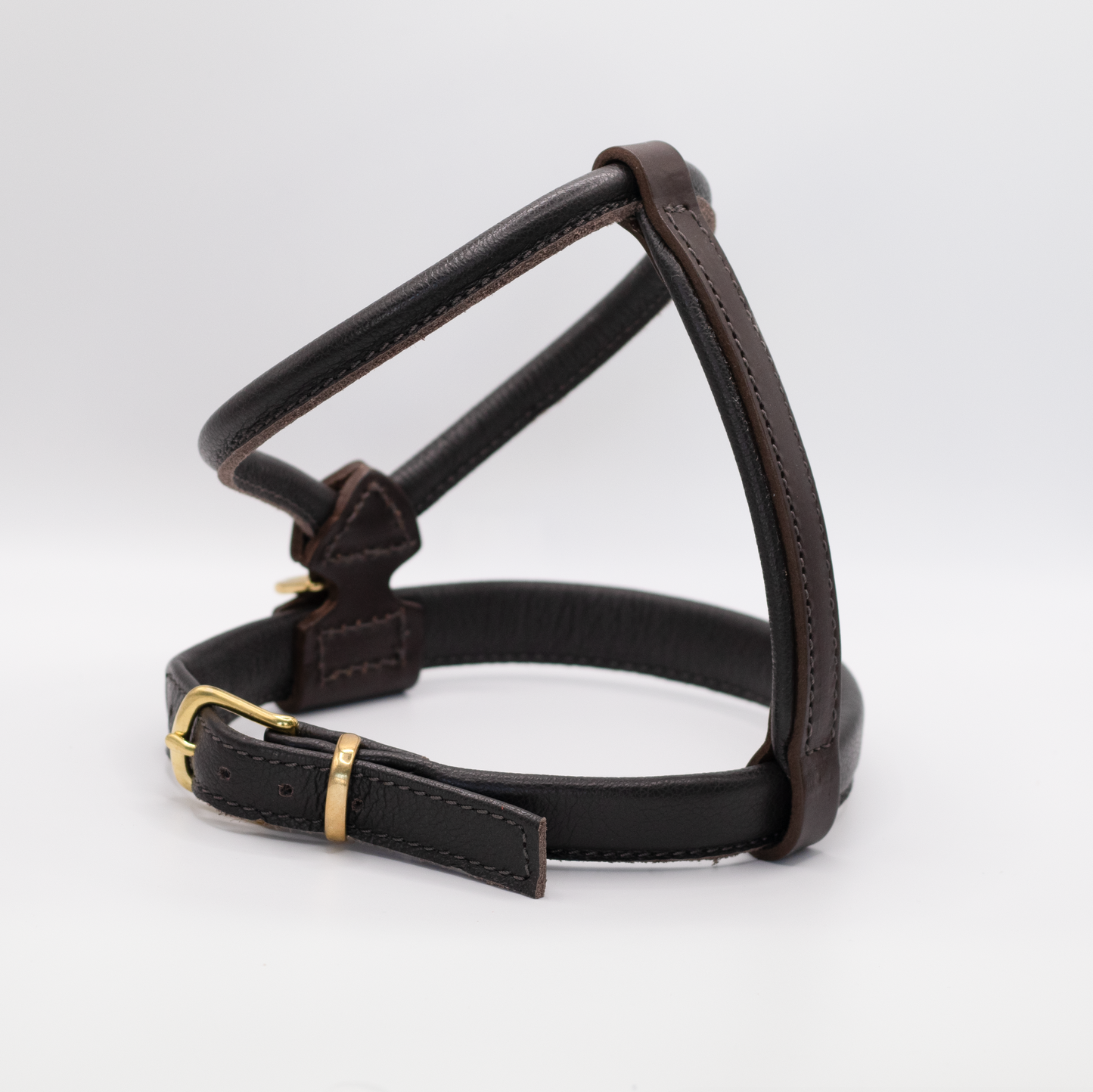 French Bulldog Leather Harness Brown