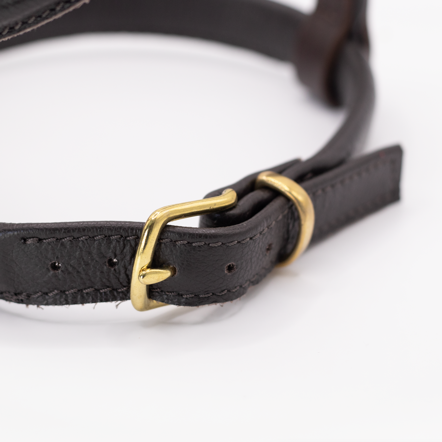 French Bulldog Leather Harness Brown