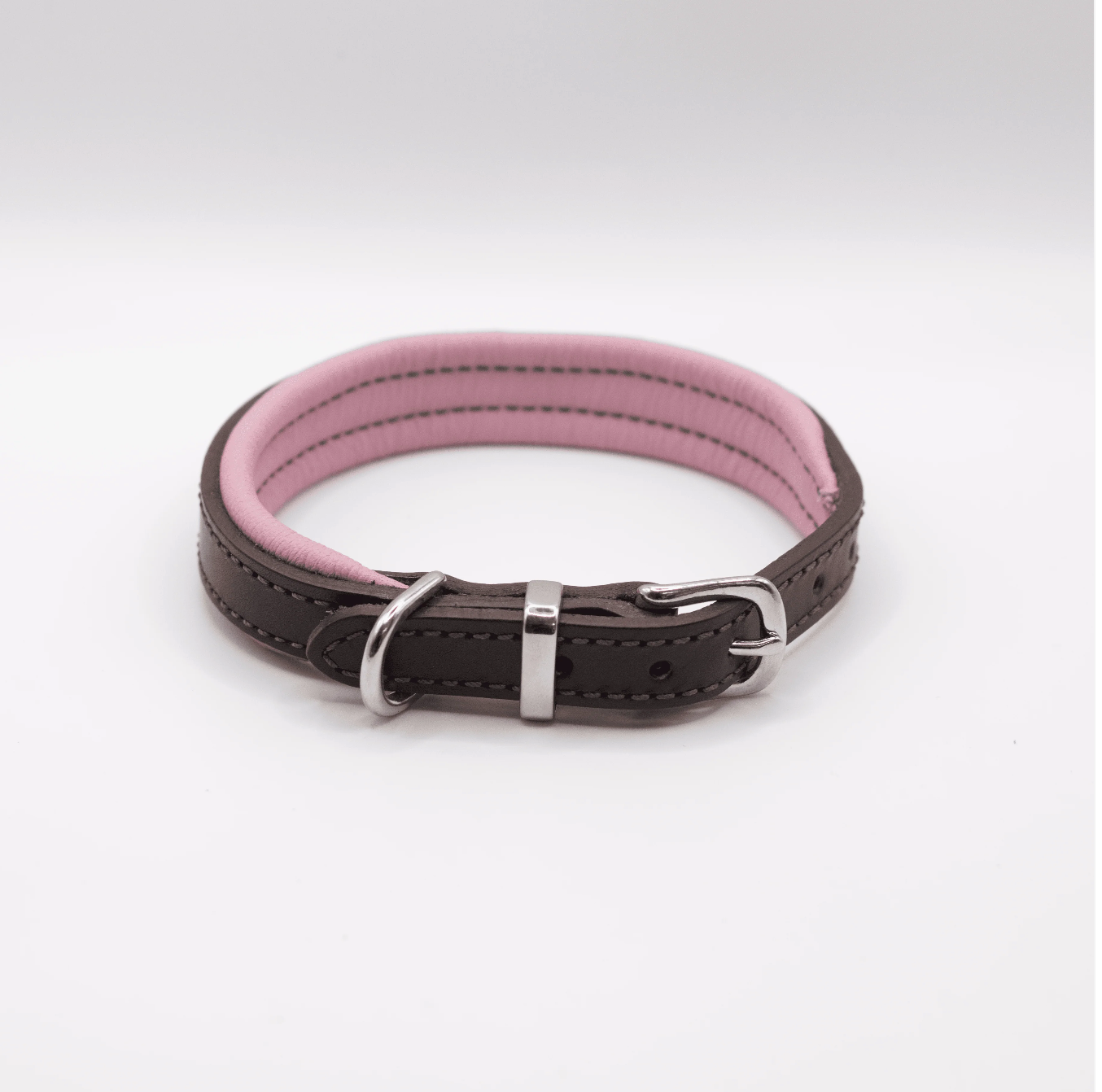 Handmade in Britain award-winning padded leather dog collar