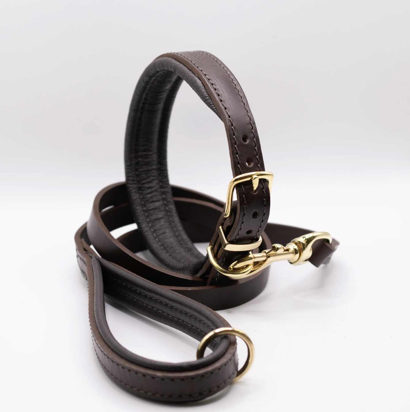 Leather collar and lead hotsell