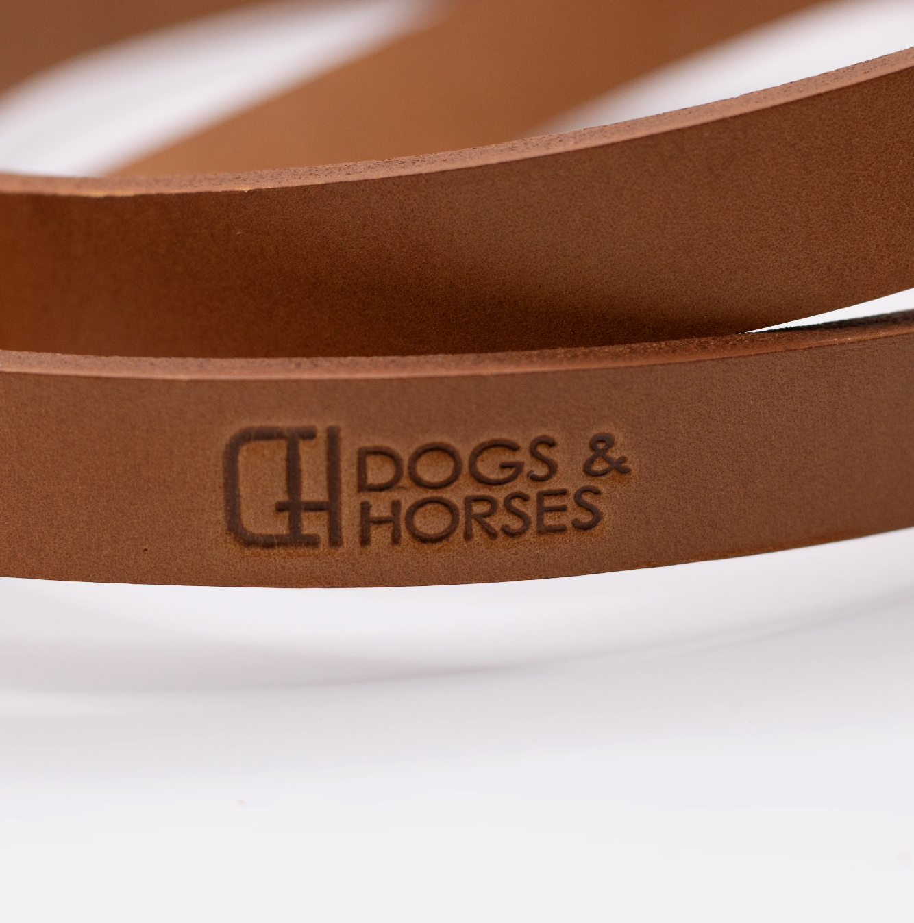 Padded Leather Dog Lead Tan and Cream