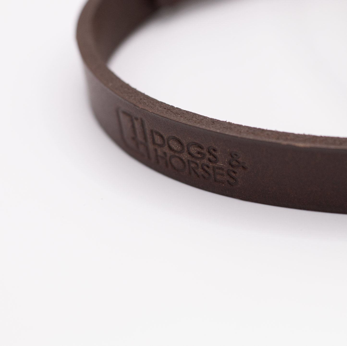 Padded Leather Lead Brown and Cream