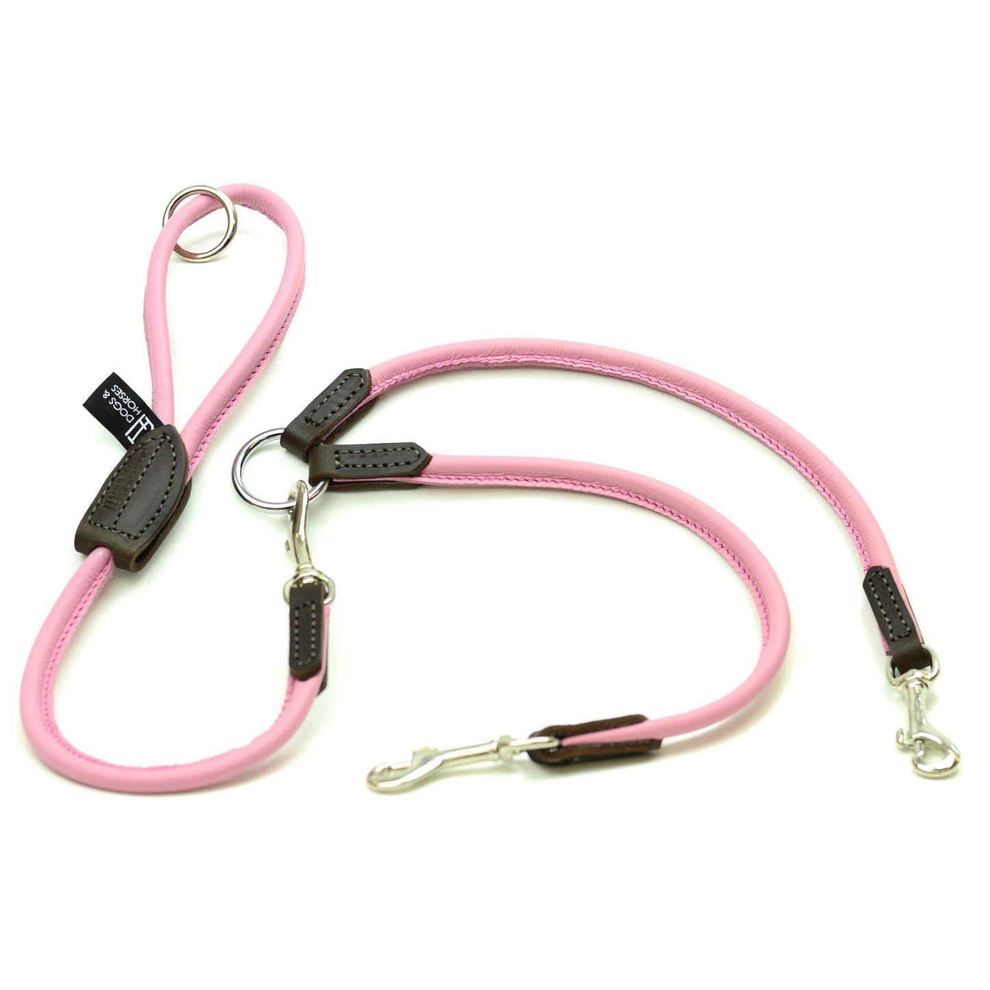 D&H Rolled Leather Coupler Including Short Dog Lead
