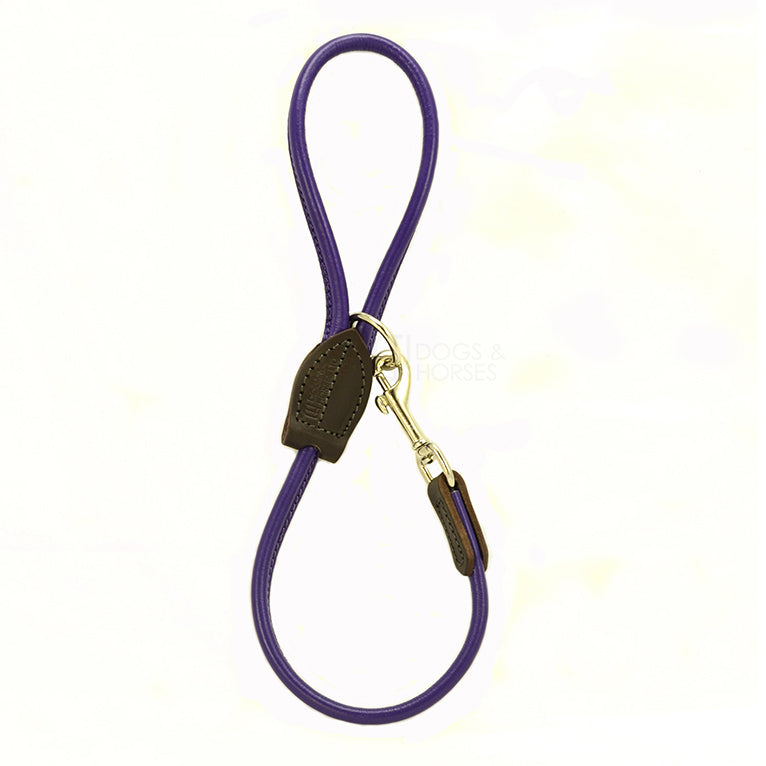 Short Rolled Leather Lead