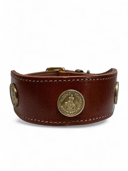 D&H Hound Pound Traditional Leather Collar