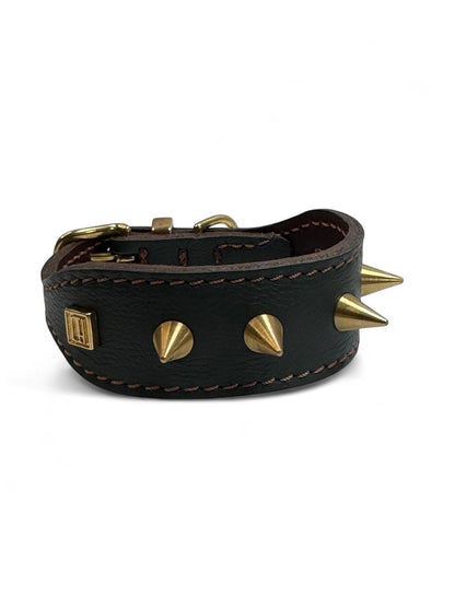 D&H Small but Mighty SPIKE Leather Collar