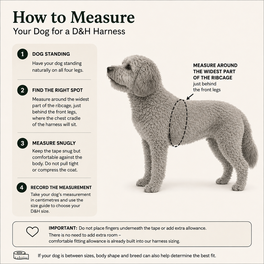 How to measure your dog for a D&H harness