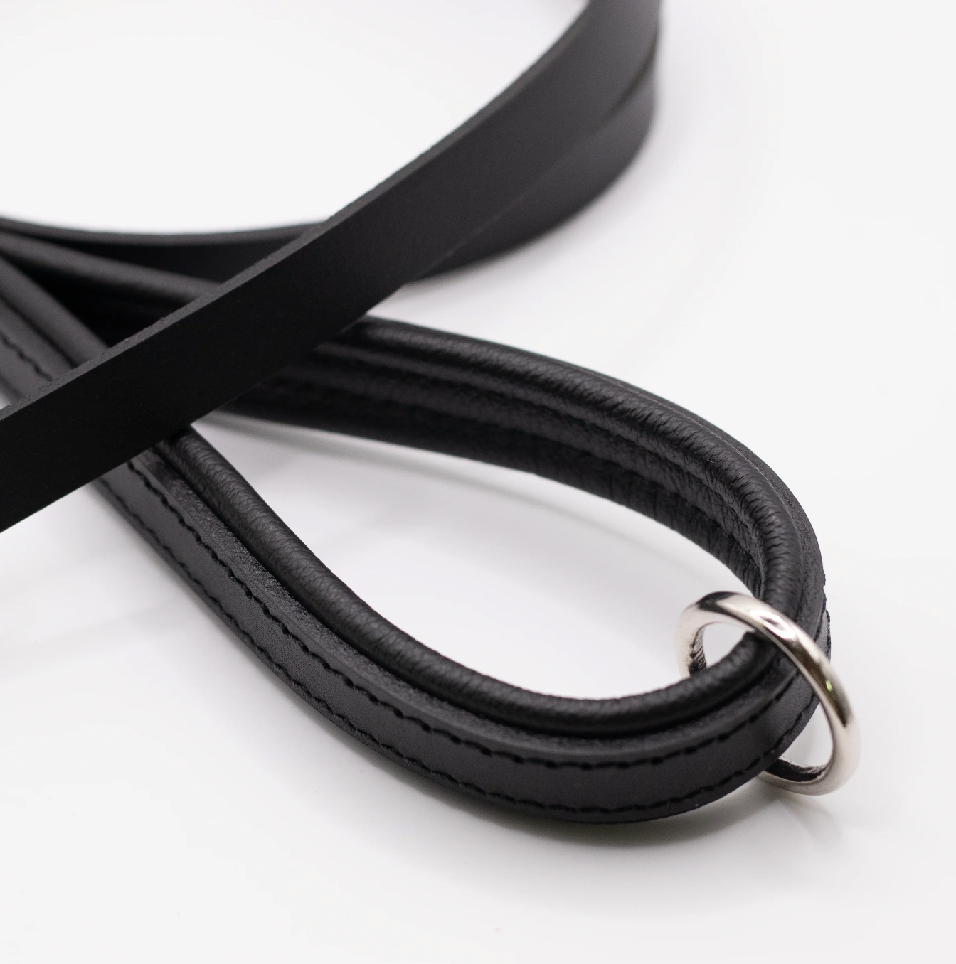 Handmade in Britain padded leather dog lead