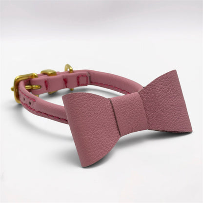 Soft Leather Dog Bow Tie