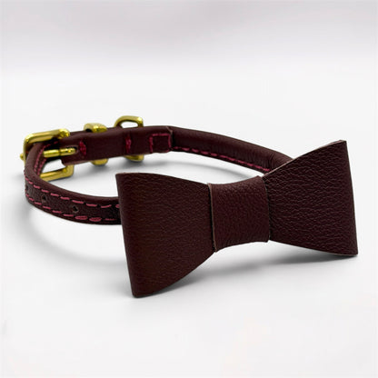 Soft Leather Dog Bow Tie