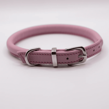 Pink leather dog 2024 leash