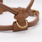D&H Rolled Leather Dog Harness Tan