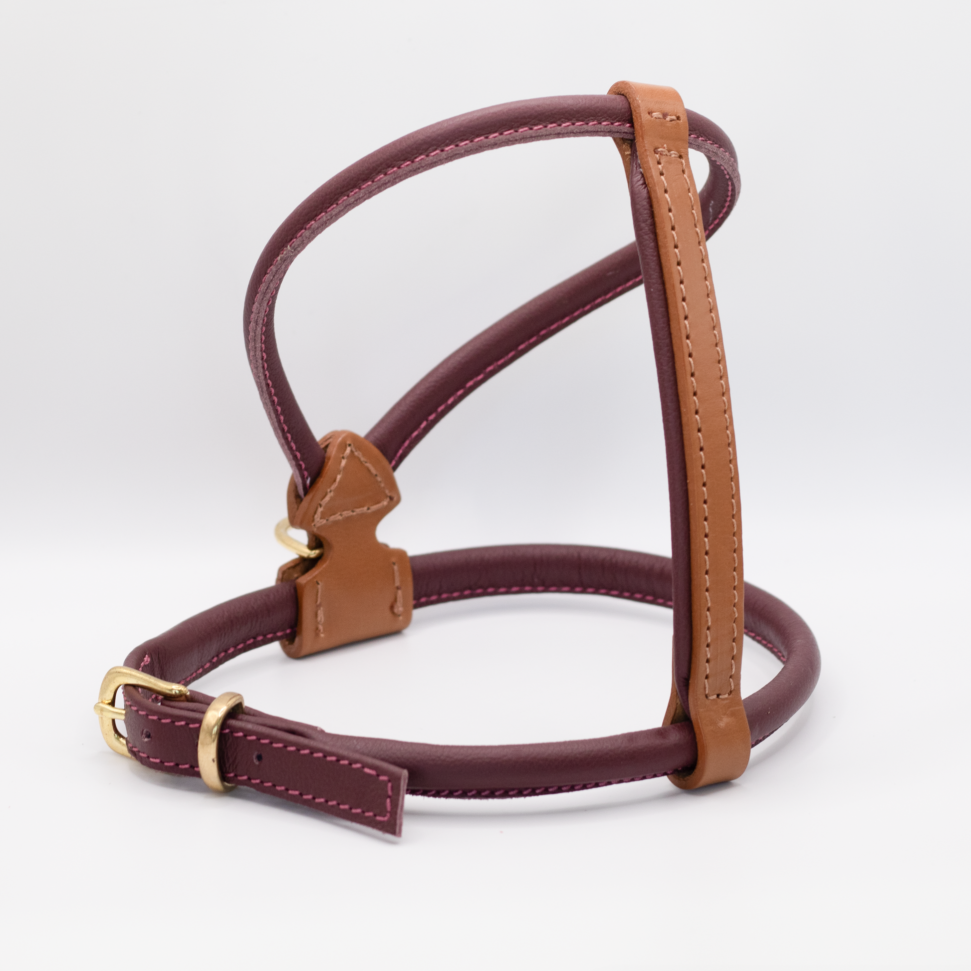 Round leather dog deals harness