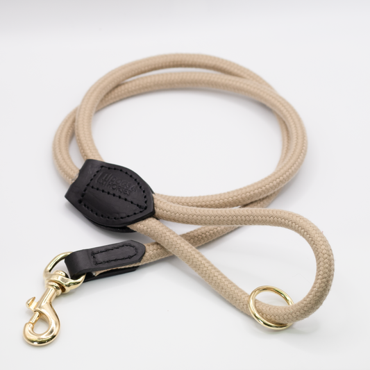 D&H Traditional Cotton Rope Lead Black