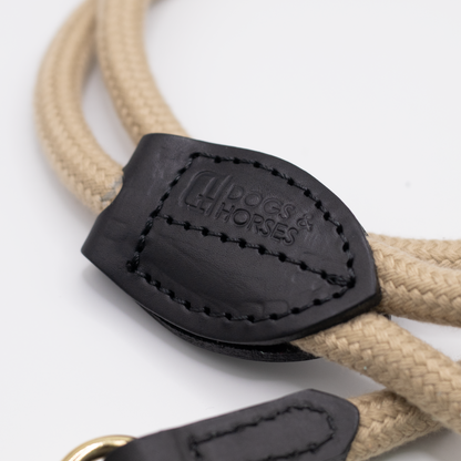 D&H Traditional Cotton Rope Lead Black