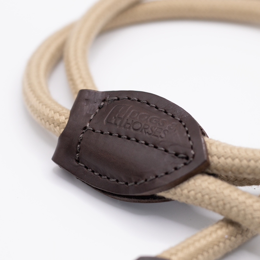 D&H Traditional Cotton Rope Lead Brown