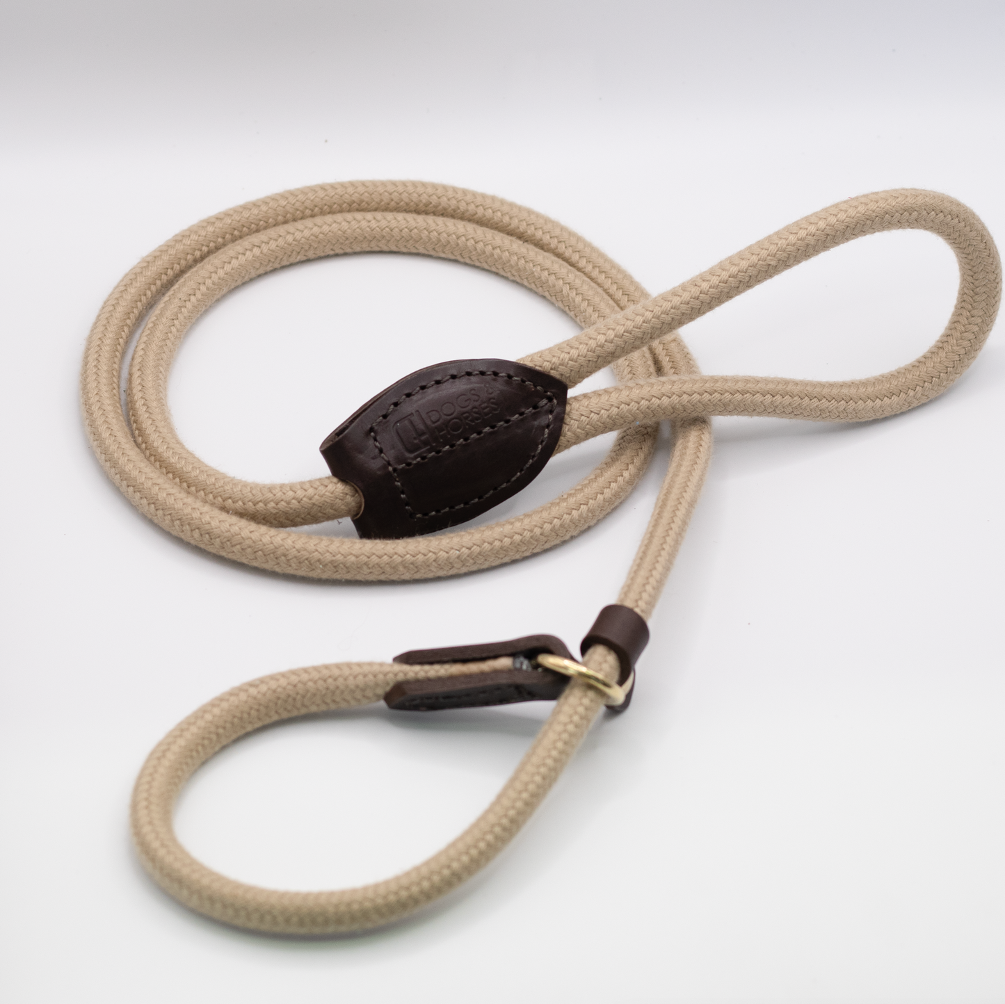 D&H Traditional Cotton Rope Slip Lead Brown