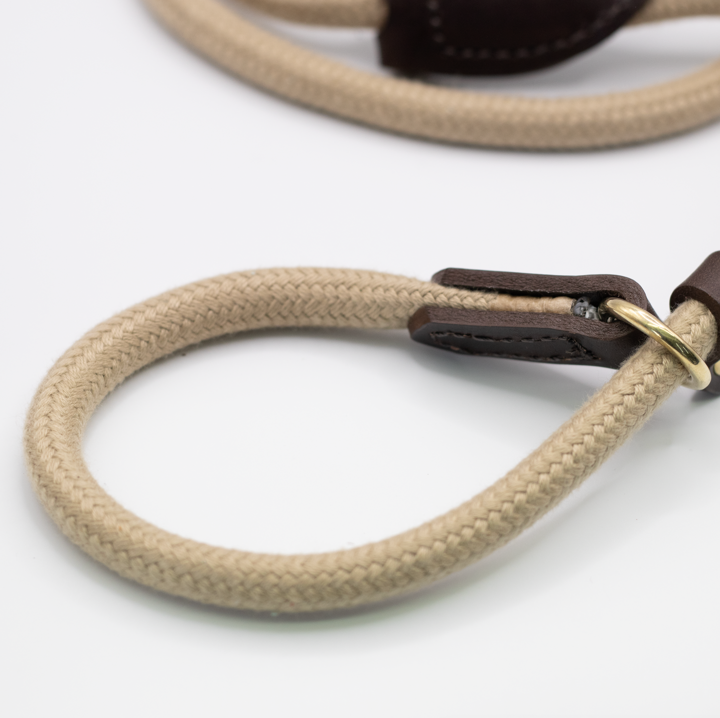 D&H Traditional Cotton Rope Slip Lead Brown