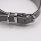 Flat and Wider Soft Leather Dog Collar Grey