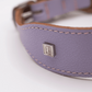 Flat and Wider Soft Leather Dog Collar Lilac