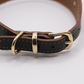 Flat and Wider Soft Leather Dog Collar Racing Green