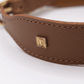 Flat and Wider Soft Leather Dog Collar Tan