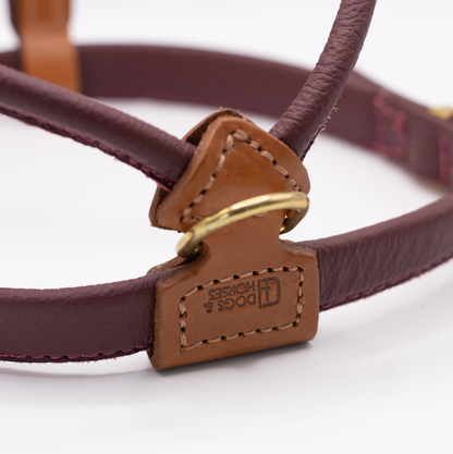 French Bulldog Leather Harness Merlot