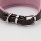 D&H Padded Leather Hound Collar Brown and Pink