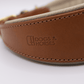 D&H Padded Leather Hound Collar Tan and Cream