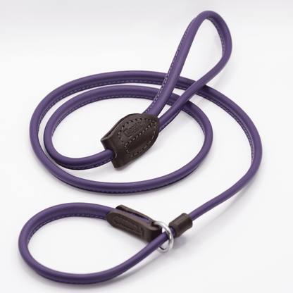 D&H Rolled Soft Leather Slip Lead Purple
