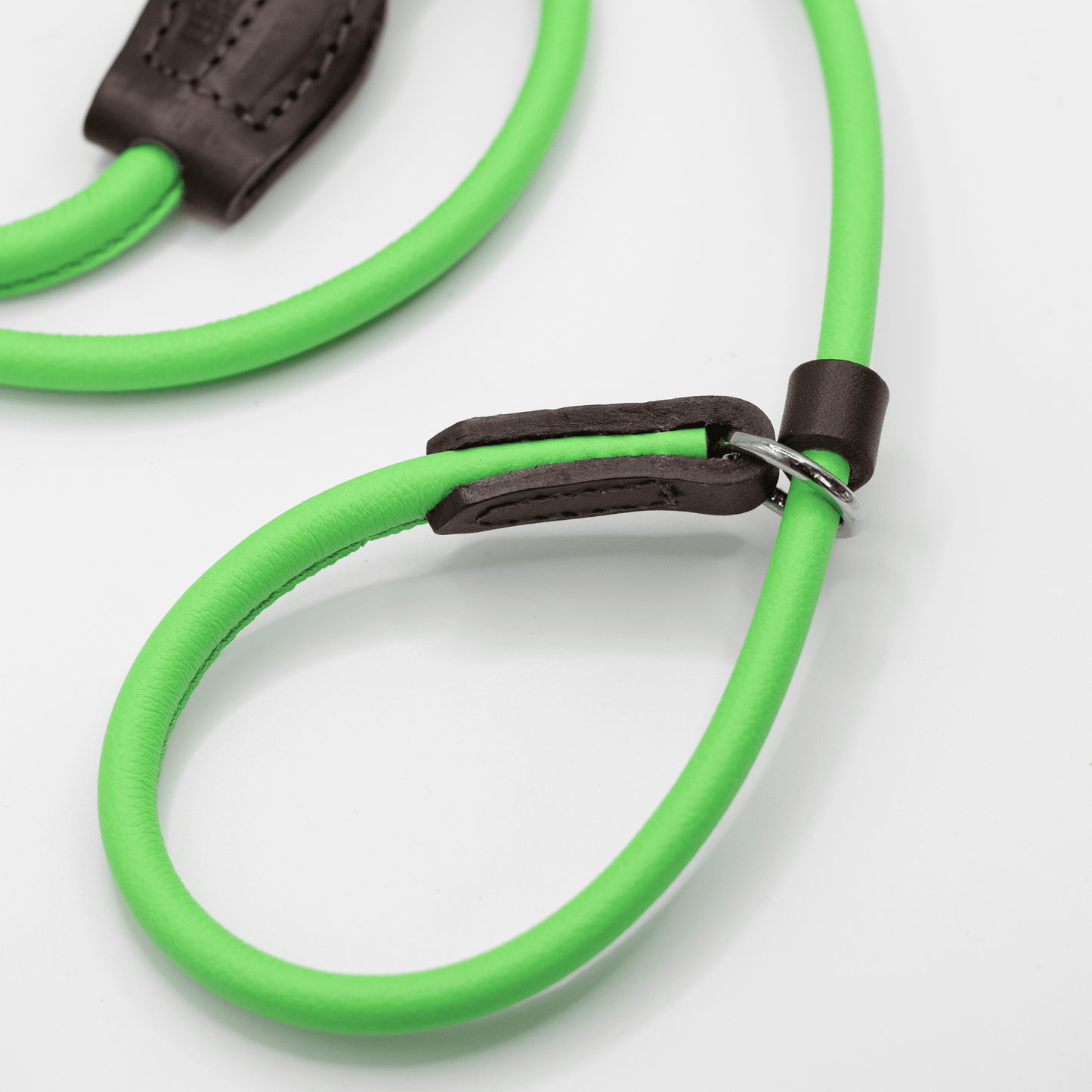 D&H Rolled Soft Leather Slip Lead Bright Green