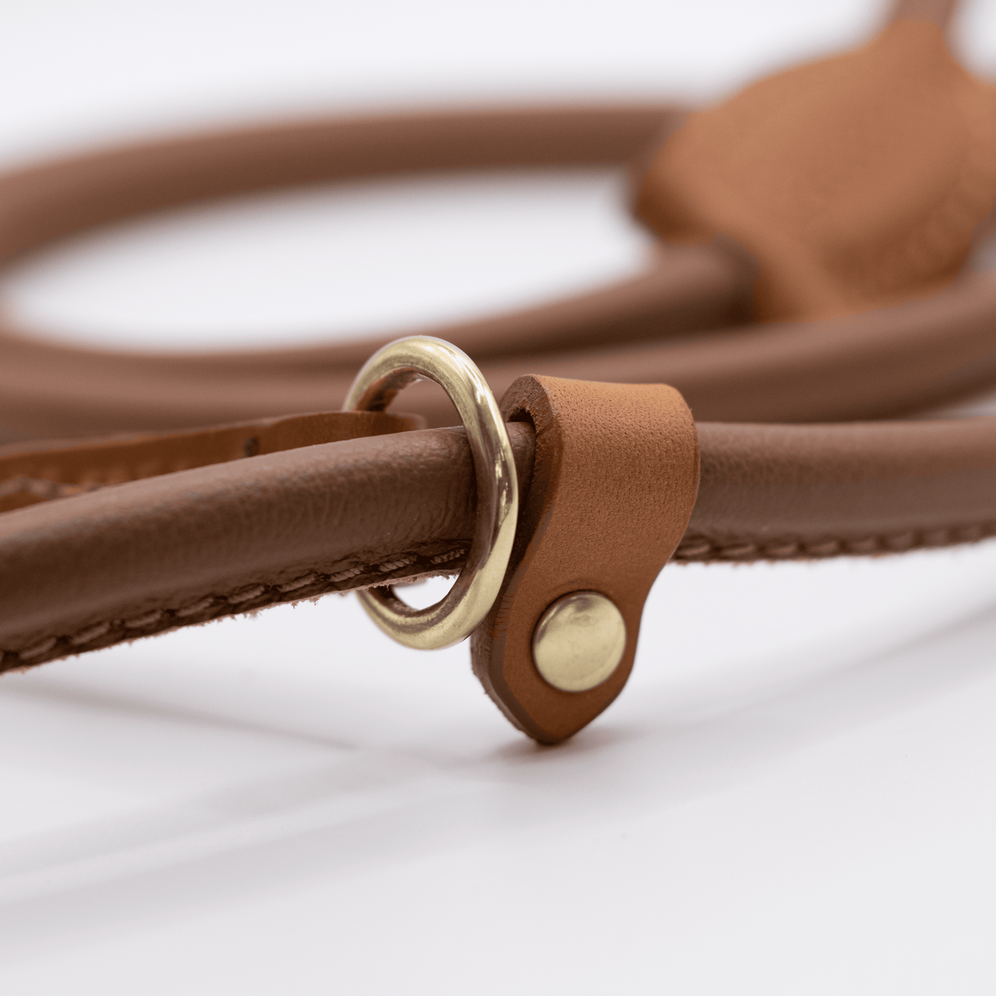 D&H Rolled Soft Leather Slip Lead Tan