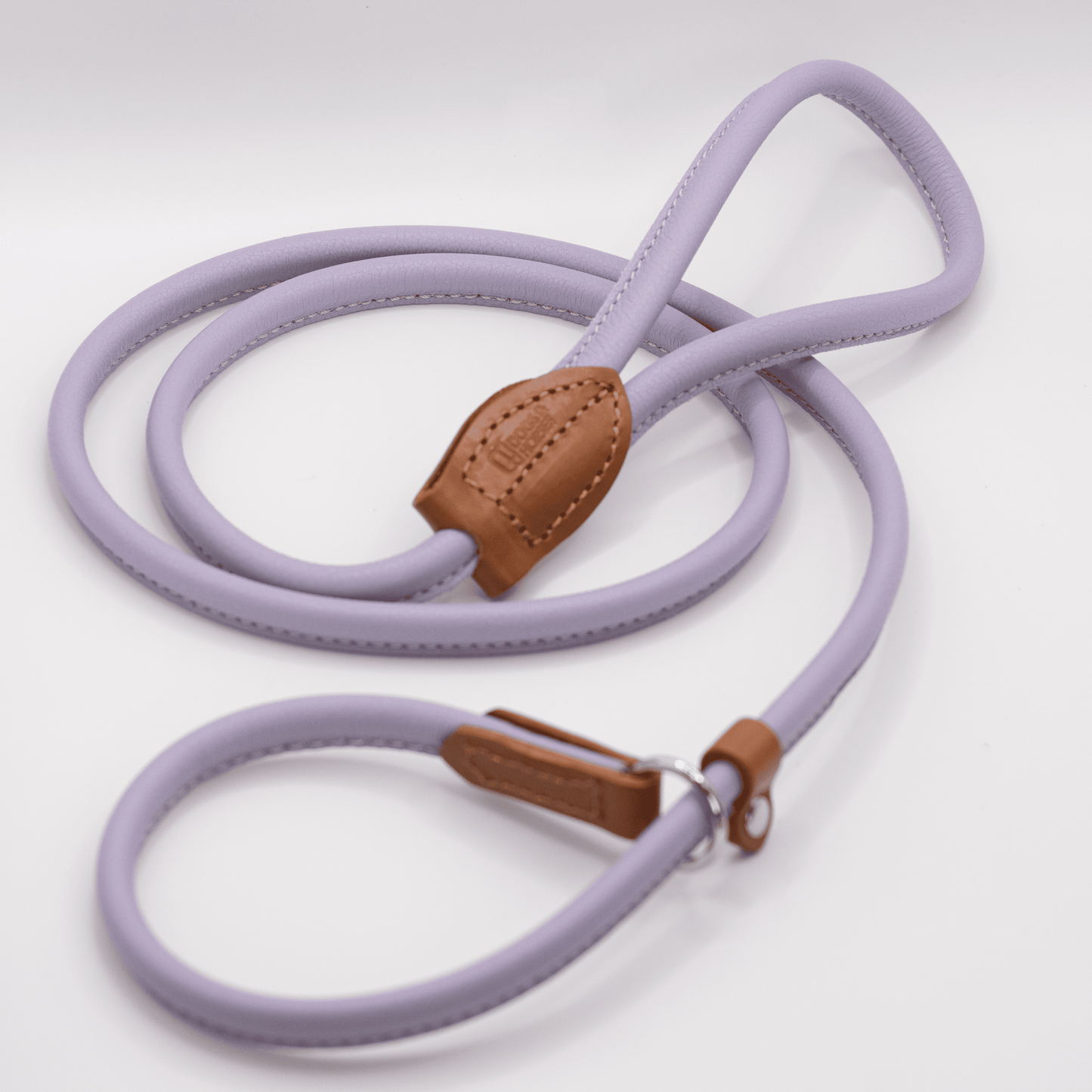 D&H Rolled Soft Leather Slip Lead Lilac
