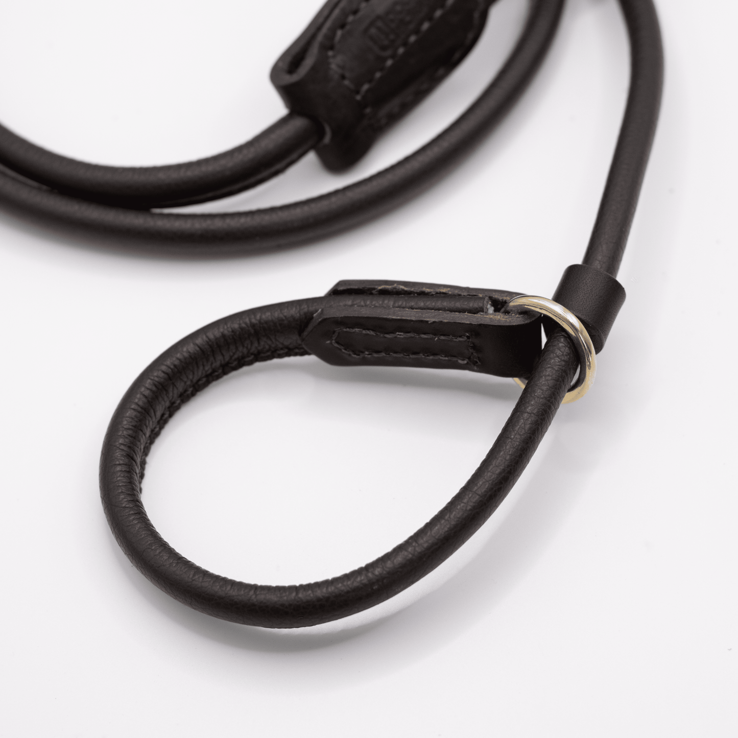 D&H Rolled Soft Leather Slip Lead Brown