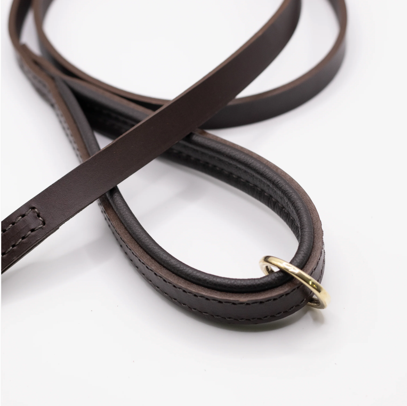 Padded Leather Dog Lead Brown