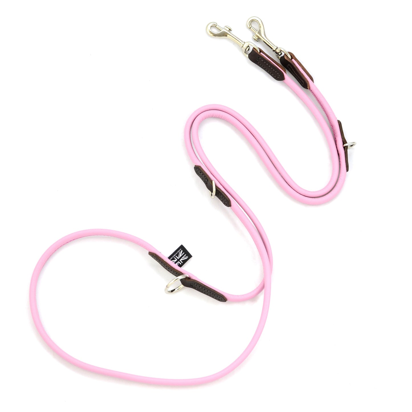D&H Rolled Soft Leather Adjustable Training Lead