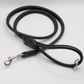 Rolled Soft Leather Dog Lead Black
