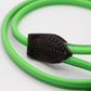 Rolled Soft Leather Dog Lead Green