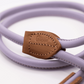 Rolled Soft Leather Dog Lead Lilac