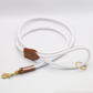 Rolled Soft Leather Dog Lead White