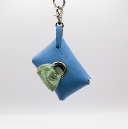 D&H PooSh - Soft Leather Poo Bag Dispenser Blue