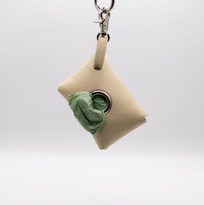 D&H PooSh - Soft Leather Poo Bag Dispenser Cream