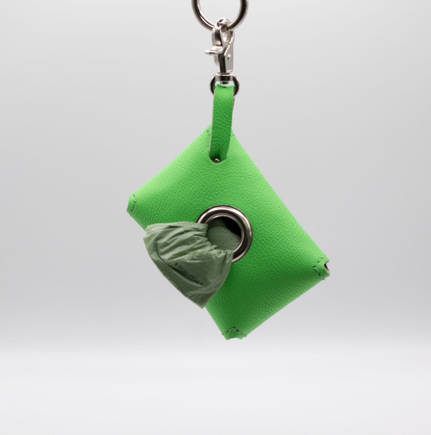 D&H PooSh - Soft Leather Poo Bag Dispenser Green