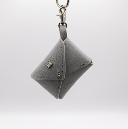 D&H PooSh - Soft Leather Poo Bag Dispenser Grey
