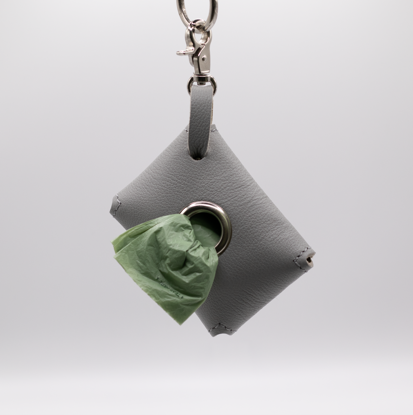 D&H PooSh - Soft Leather Poo Bag Dispenser Grey