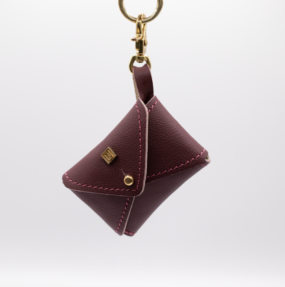 D&H PooSh - Soft Leather Poo Bag Dispenser Merlot
