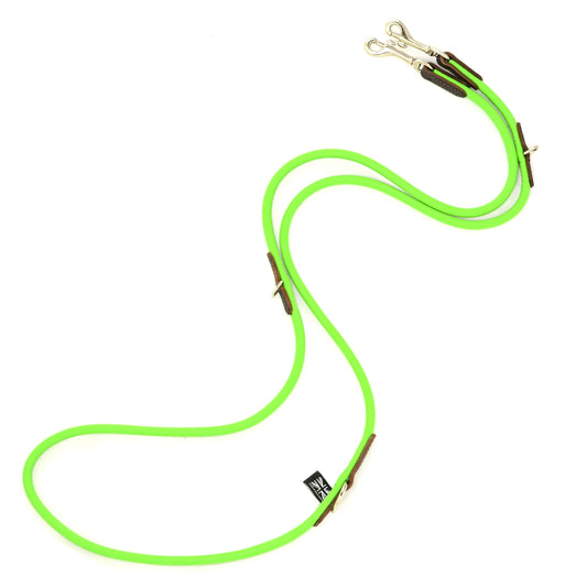 OUTLET: D&H Rolled Soft Leather Adjustable Training Lead 'Spring Bud' Green